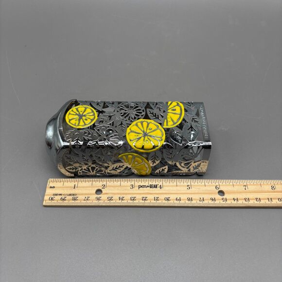 Bath & Body Works Lemon Chrome Metal Foaming Hand Soap Sleeve Holder Citrus - Picture 9 of 11